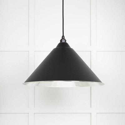 From the Anvil Smooth Nickel Hockley Pendant In Elan Black from B&Q