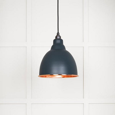 From the Anvil Hammered Copper Brindley Pendant In Soot from B&Q