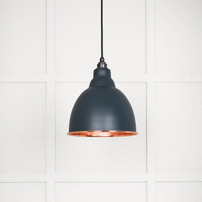 From the Anvil Smooth Copper Brindley Pendant In Soot from B&Q
