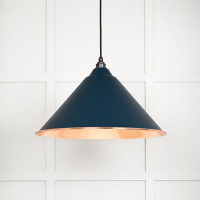 From the Anvil Hammered Copper Hockley Pendant In Dusk from B&Q
