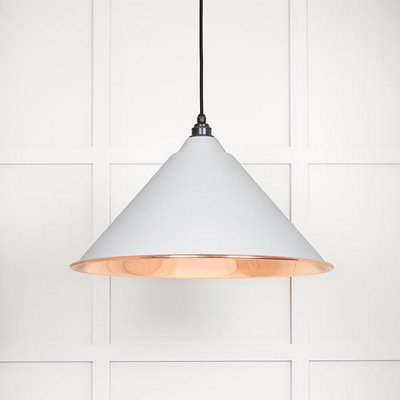 From the Anvil Smooth Copper Hockley Pendant In Flock from B&Q