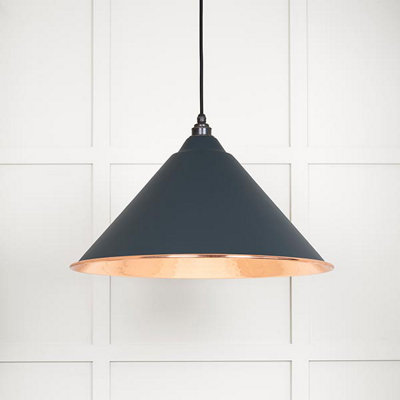 From the Anvil Hammered Copper Hockley Pendant In Soot from B&Q