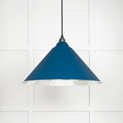 From the Anvil Smooth Nickel Hockley Pendant In Upstream from B&Q
