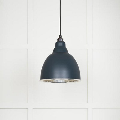 From the Anvil Hammered Nickel Brindley Pendant In Soot from B&Q