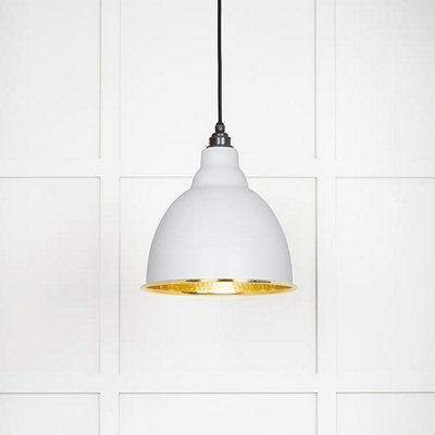From the Anvil Hammered Brass Brindley Pendant In Flock from B&Q