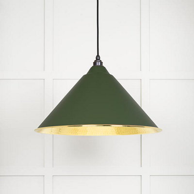 From the Anvil Hammered Brass Hockley Pendant In Heath from B&Q