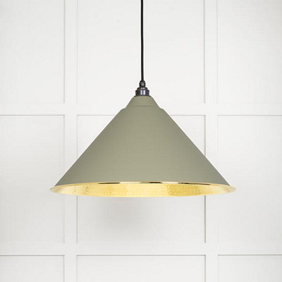 From the Anvil Hammered Brass Hockley Pendant In Tump from B&Q