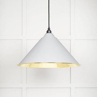 From the Anvil Smooth Brass Hockley Pendant In Flock from B&Q