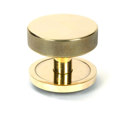 From The Anvil Aged Brass Brompton Centre Door Knob (Plain) from B&Q