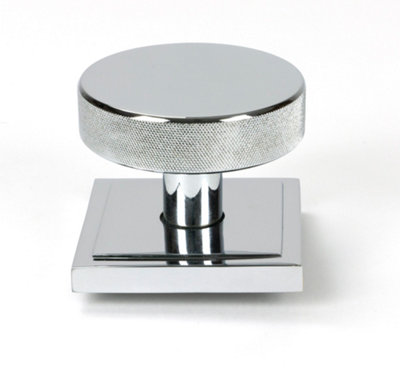 From The Anvil Polished Chrome Brompton Centre Door Knob (Square) from B&Q