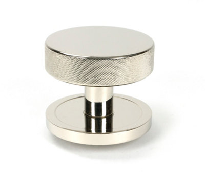 From The Anvil Polished Nickel Brompton Centre Door Knob (Plain) from B&Q