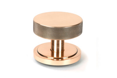 From The Anvil Polished Bronze Brompton Centre Door Knob (Art Deco) from B&Q