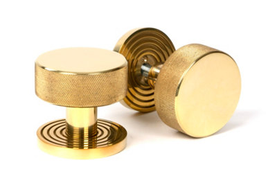 From The Anvil Polished Brass Brompton Mortice/rim Knob Set Knob (Beehive) from B&Q