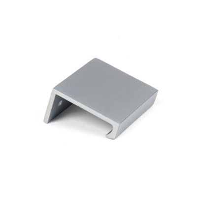 From The Anvil Satin Chrome 50mm Plain Edge Pull from B&Q