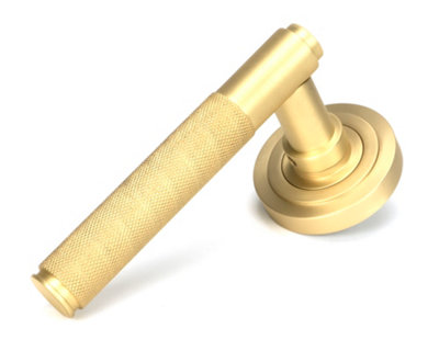 From the Anvil Satin Brass Brompton Lever On Rose Set (Art Deco)Unsprung from B&Q