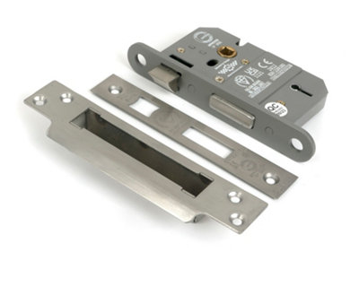 From The Anvil Satin Chrome 2 1/2" 5 Lever Bs Sash Lock from B&Q