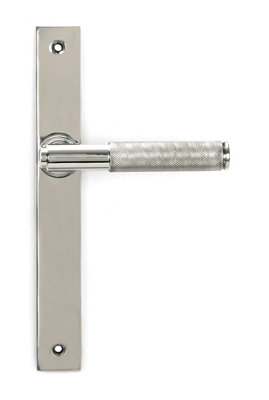 From the Anvil Polished Marine Ss (316) Brompton Slimline Lever Espag. Latch Set from B&Q