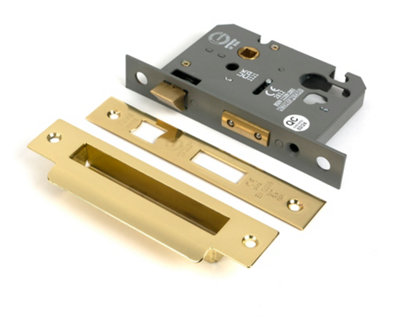 From The Anvil Polished Brass 3" Euro Profile Sash Lock from B&Q