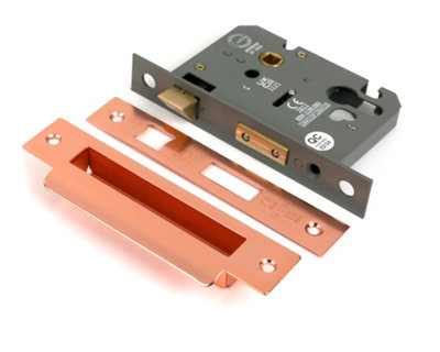 From The Anvil Polished Bronze 3" Euro Profile Sash Lock from B&Q