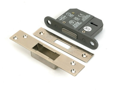 From The Anvil Polished Nickel 2 1/2" 5 Lever Bs Dead Lock Ka from B&Q