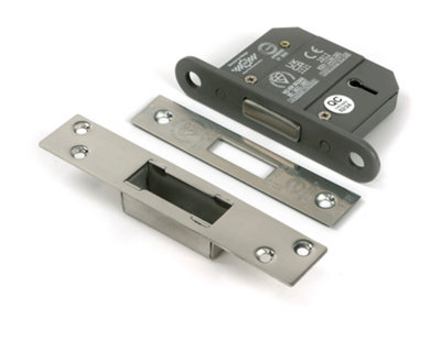 From The Anvil Polished Ss 2 1/2" 5 Lever Bs Dead Lock Ka from B&Q