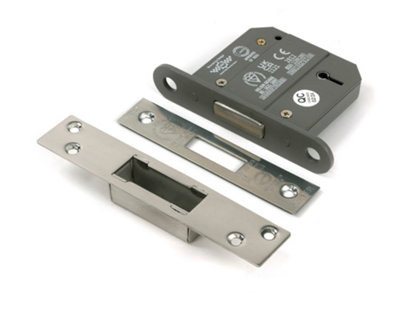 From The Anvil Polished Ss 3" 5 Lever Bs Dead Lock Ka from B&Q
