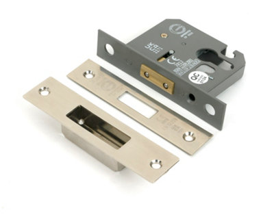 From The Anvil Polished Nickel 2 1/2" Euro Profile Dead Lock from B&Q