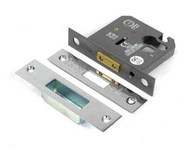 From The Anvil Polished Chrome 3" Euro Profile Dead Lock from B&Q