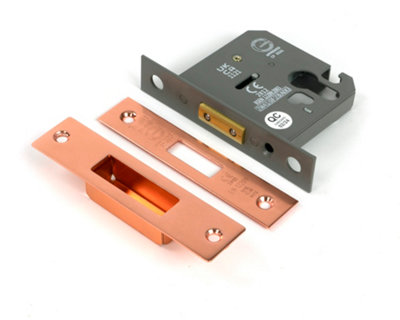 From The Anvil Polished Bronze 3" Euro Profile Dead Lock from B&Q