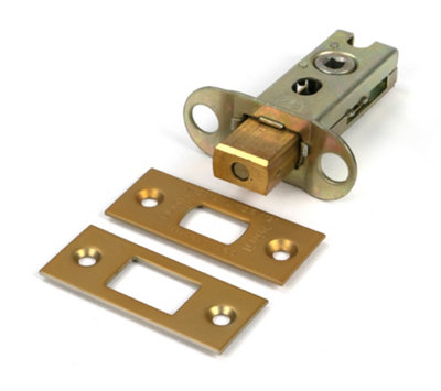 From The Anvil Satin Brass 2 1/2" Heavy Duty Tubular Deadbolt from B&Q