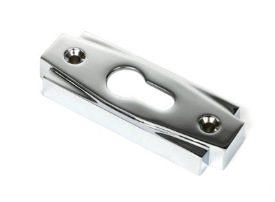 B&Q -  Polished Chrome Art Deco Euro Escutcheon