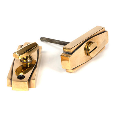 From the Anvil Aged Brass Art Deco Bathroom Thumbturn from B&Q