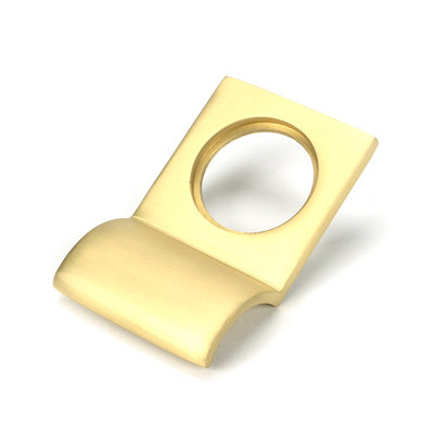 From The Anvil Satin Brass Rim Cylinder Lock Pull