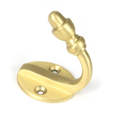B&Q -  Satin Brass Coat Hook (Single)