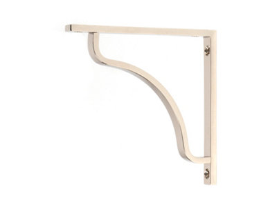 From the Anvil Polished Nickel Abingdon Shelf Bracket (150mm X 150mm) from B&Q