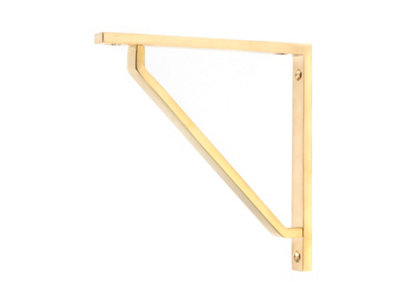 From the Anvil Polished Brass Barton Shelf Bracket (150mm X 150mm) from B&Q