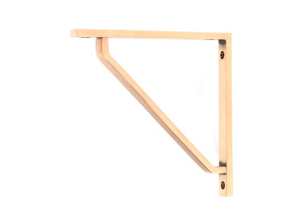 From the Anvil Polished Bronze Barton Shelf Bracket (150mm X 150mm) from B&Q