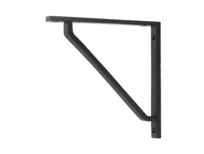 From the Anvil Matt Black Barton Shelf Bracket (150mm X 150mm) from B&Q