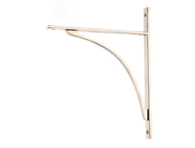 From the Anvil Polished Nickel Apperley Shelf Bracket (314mm X 250mm) from B&Q