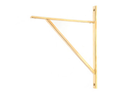 From the Anvil Polished Brass Chalfont Shelf Bracket (314mm X 250mm) from B&Q