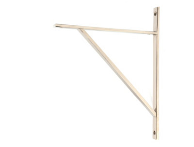 From the Anvil Polished Nickel Chalfont Shelf Bracket (314mm X 250mm) from B&Q