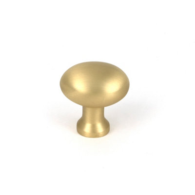 From The Anvil Satin Brass Moore Cabinet Knob25mm from B&Q