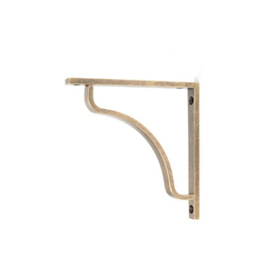 From The Anvil Burnished Brass Abingdon Shelf Bracket (150mm X 150mm) from B&Q