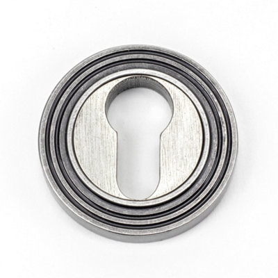 From The Anvil Pewter Round Euro Escutcheon (Beehive) from B&Q