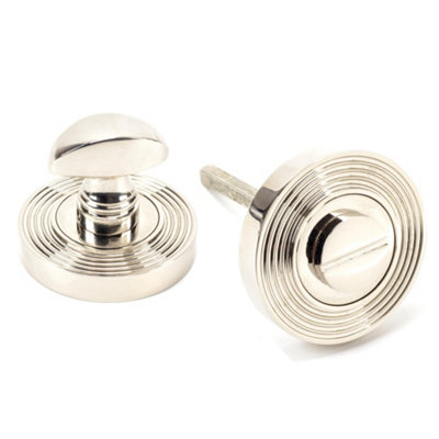 From The Anvil Polished Nickel Round Thumbturn Set (Beehive) from B&Q