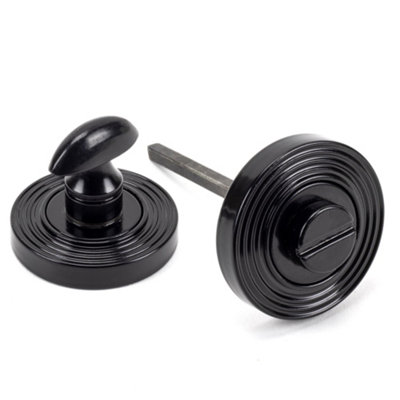 From The Anvil Black Round Thumbturn Set (Beehive) from B&Q