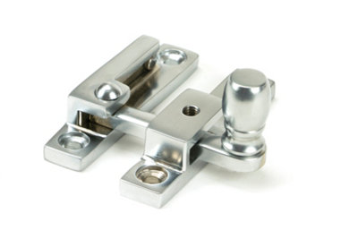 From The Anvil Satin Chrome Mushroom Quadrant FastenerNarrow from B&Q