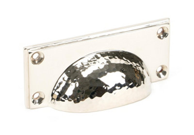 From The Anvil Polished Nickel Hammered Art Deco Drawer Pull from B&Q
