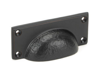From The Anvil Aged Bronze Hammered Art Deco Drawer Pull from B&Q
