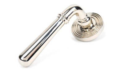 From The Anvil Polished Nickel Newbury Lever On Rose Set (Beehive) from B&Q